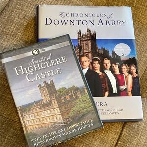 The Chronicles of Downton Abbey Book and Highclere Castle DVD- both New